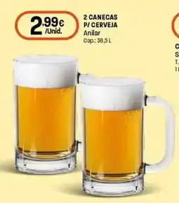 Intermarché 2 canecas p/ cerveja anilar promoção