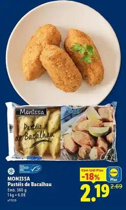 Lidl Monissa - pastès de bacalhau promoção