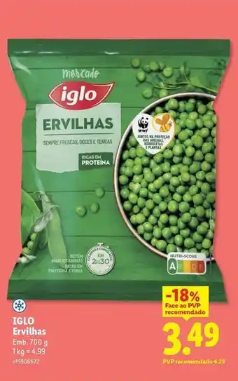 Lidl Iglo - ervilhas promoção