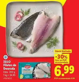 Lidl Iglo - filetes de dourada promoção