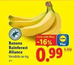 Lidl Nature - banana rainforest aliance promoção