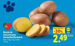 Lidl Nacional - batata de conservação vermelha promoção