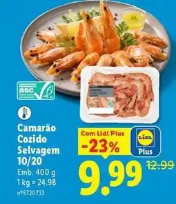 Lidl com - camarão cozido selvagem 10/20 promoção