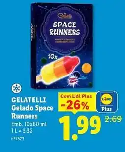Lidl Gelatelli - gelado space runners promoção