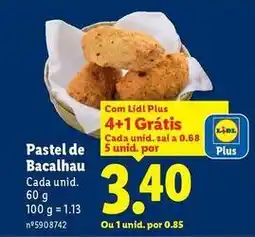 Lidl com - pastel de bacalhau promoção