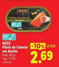 Lidl Filete de salmão em azeite promoção