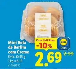 Lidl Mini - bola de berlin com creme promoção