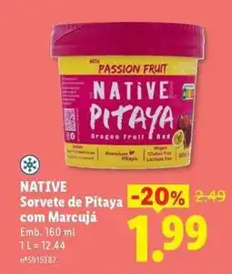 Lidl Premium - sorvete de pitaya com marcuja promoção