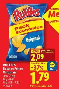 Lidl Ruffles - batatas fritas originais promoção