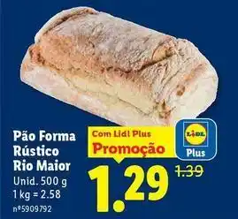 Lidl Rio maior - pão forma rustico promoção