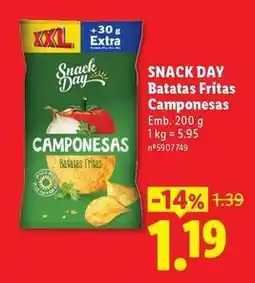 Lidl Xxl - snack day batatas fritas promoção