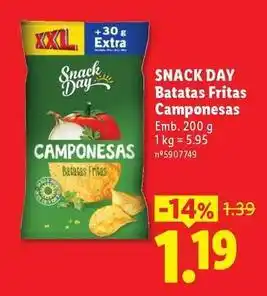 Lidl Xxl - snack day batatas fritas promoção