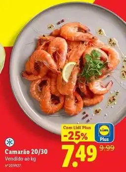 Lidl com - camarão 20/30 promoção