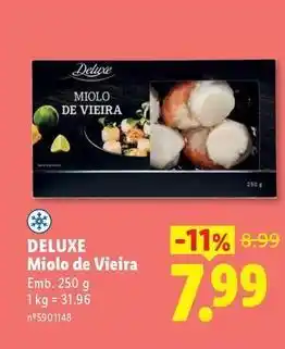 Lidl Deluxe - miolo de vieira promoção