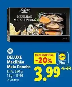 Lidl Deluxe - mexilhão meia concha promoção