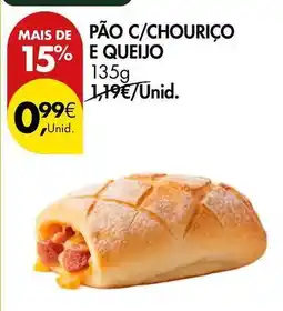 Pingo Doce Pão c/chourico e queijo promoção