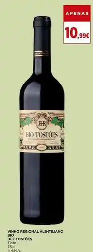 El Corte Inglés Dez tostoes - vinho regional alentejano bio promoção