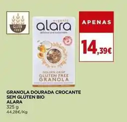 El Corte Inglés Alara - granola dourada crocante sem gluten bio promoção