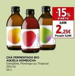 El Corte Inglés Aquela kombucha - chá fermentado bio promoção