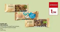 El Corte Inglés Delicatalia - barras bio promoção