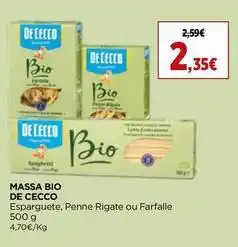 El Corte Inglés De cecco - massa bio promoção