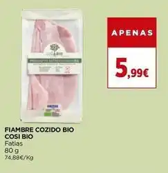 El Corte Inglés Cosi bio - fiambre cozido bio promoção