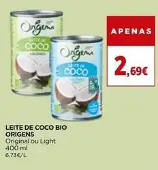 El Corte Inglés Origens - leite de coco bio promoção