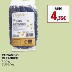 El Corte Inglés Oleander - passas bio promoção