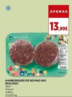 El Corte Inglés Biologic - hambúrguer de bovino bio promoção