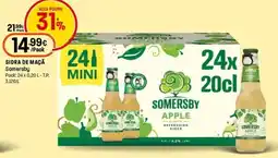 Intermarché Sidra de maçã somersby promoção