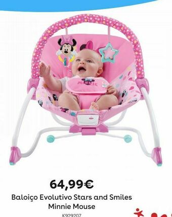 Toys R Us Disney baby - minnie mouse baloiço evolutivo stars and smiles promoção