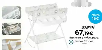 Homcom - banheira e móvel para mudar fraldas