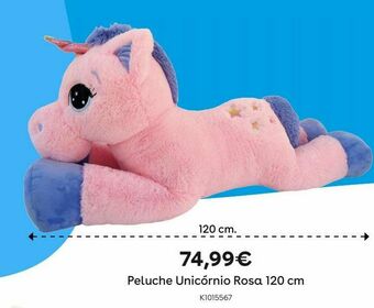 Toys R Us Peluche unicórnio rosa 120 cm promoção