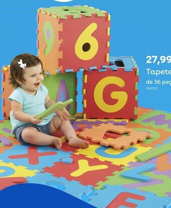 Toys R Us Tapete foam 36 peças letras e números promoção