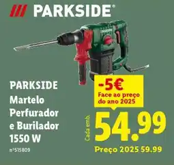 Lidl PARKSIDE Martelo Perfurador e Burilador 1550 W promoção