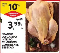 Continente Frango do campo inteiro c/ miúdos continente seleção promoção