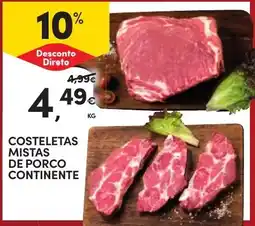 Continente Costeletas mistas de porco continente promoção