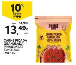 Continente carne picada granulada prime meat promoção