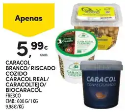 Continente Caracol branco/riscado cozido caracol real/caracoltejo/biocaracol fresco promoção