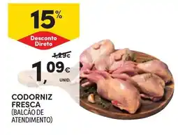 Continente Codorniz fresca promoção