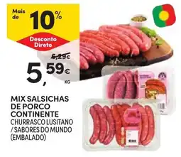 Continente Mix salsichas de porco continente promoção