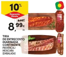 Continente Tira de entrecosto marinada continente promoção