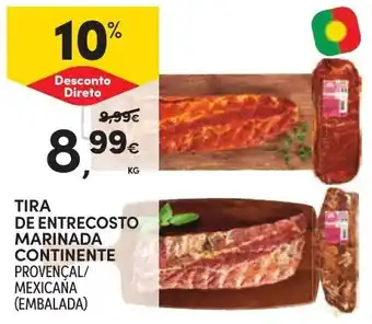 Continente Tira de entrecosto marinada continente promoção