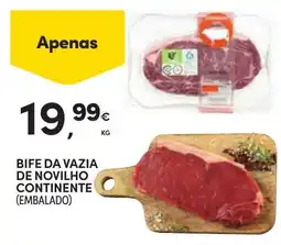 Continente Bife da vazia de novilho continente (embalado) promoção