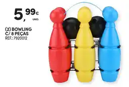 Continente bowling c/ 8 peças promoção