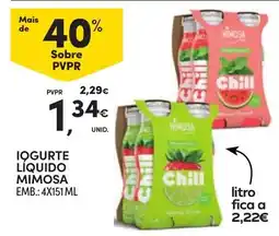 Continente Iogurte líquido mimosa promoção