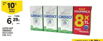 Continente Leite uht gresso meio gordo promoção