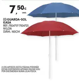 Continente Guarda-sol kasa promoção