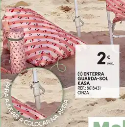 Continente Enterra guarda-sol kasa promoção
