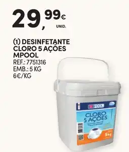 Continente Desinfetante cloro 5 ações mpool promoção